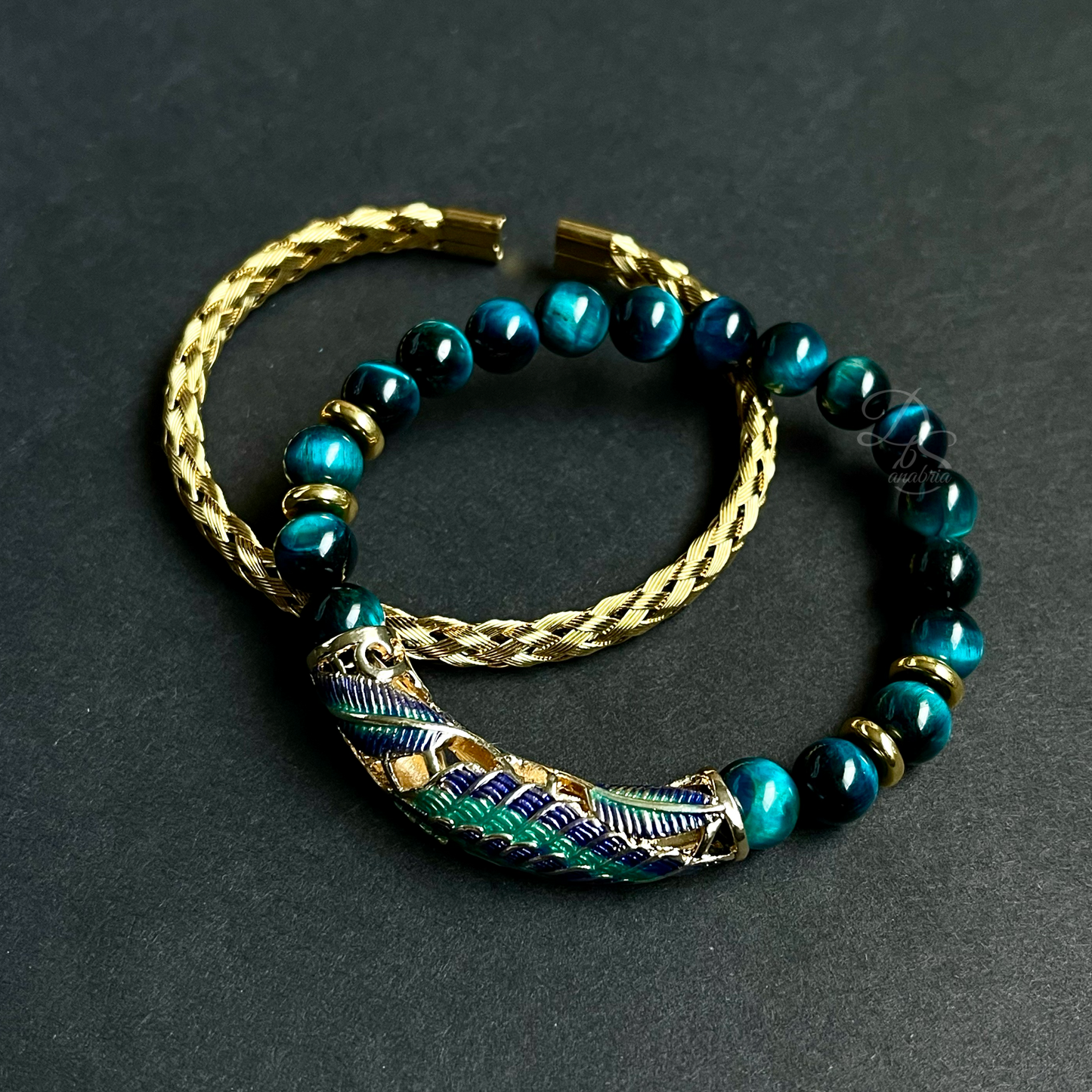 Blue Peacock Gemstone Bracelet