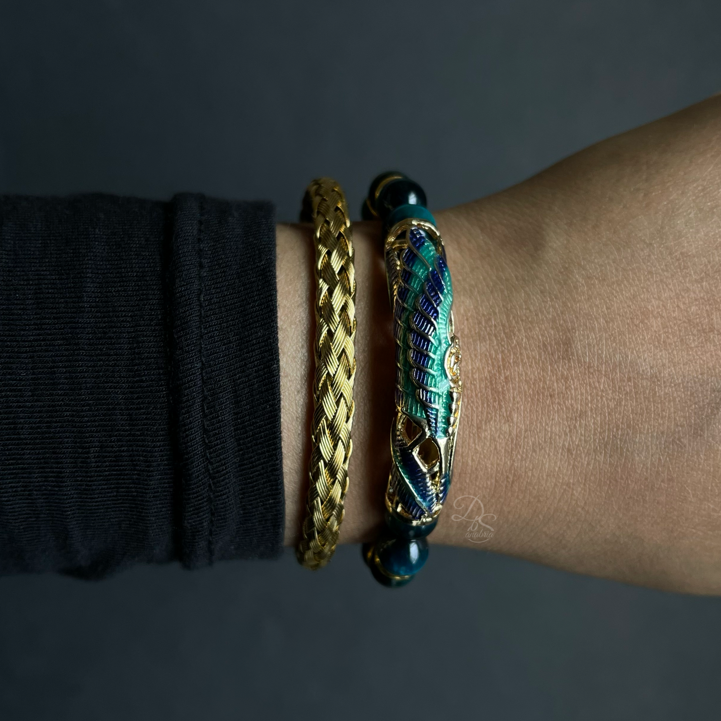 Blue Peacock Gemstone Bracelet