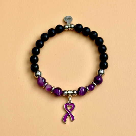 Domestic Violence Awareness Gemstone Bracelet