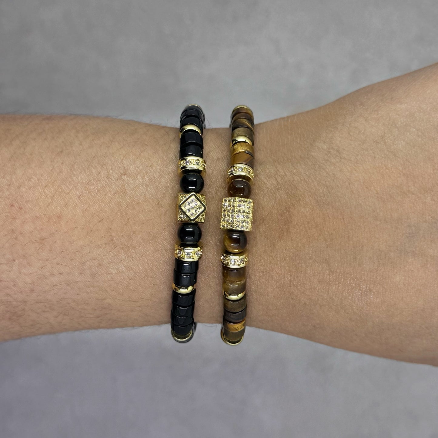 Obsidian Heishi Pavé Shamballa Bracelet