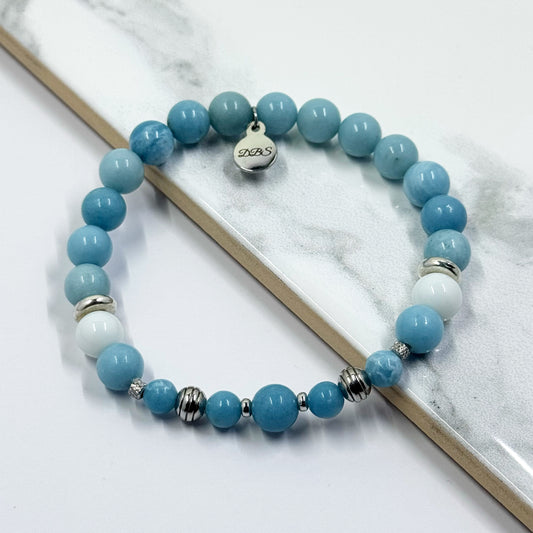Larimar Jade Gemstone Bracelet