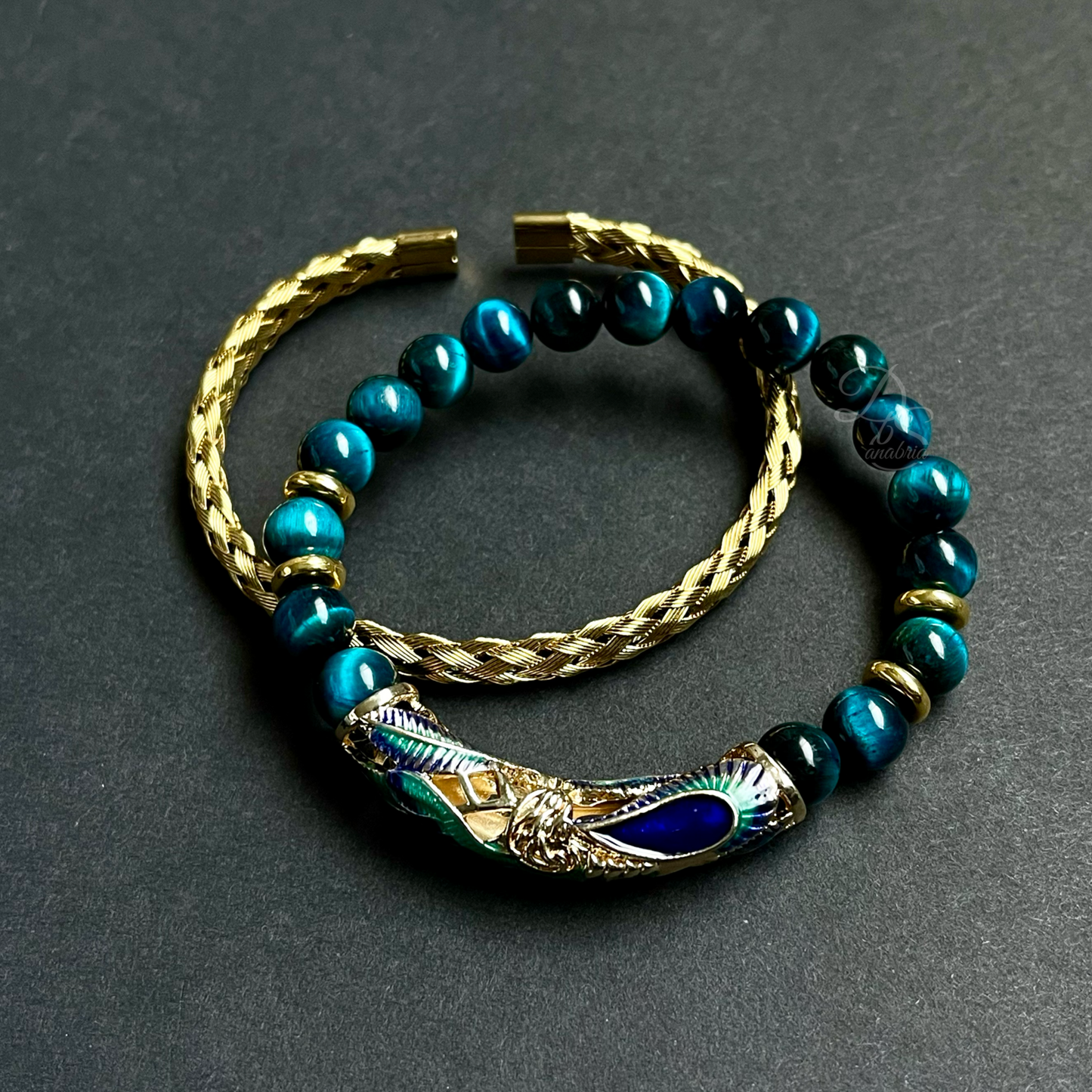 Blue Peacock Gemstone Bracelet