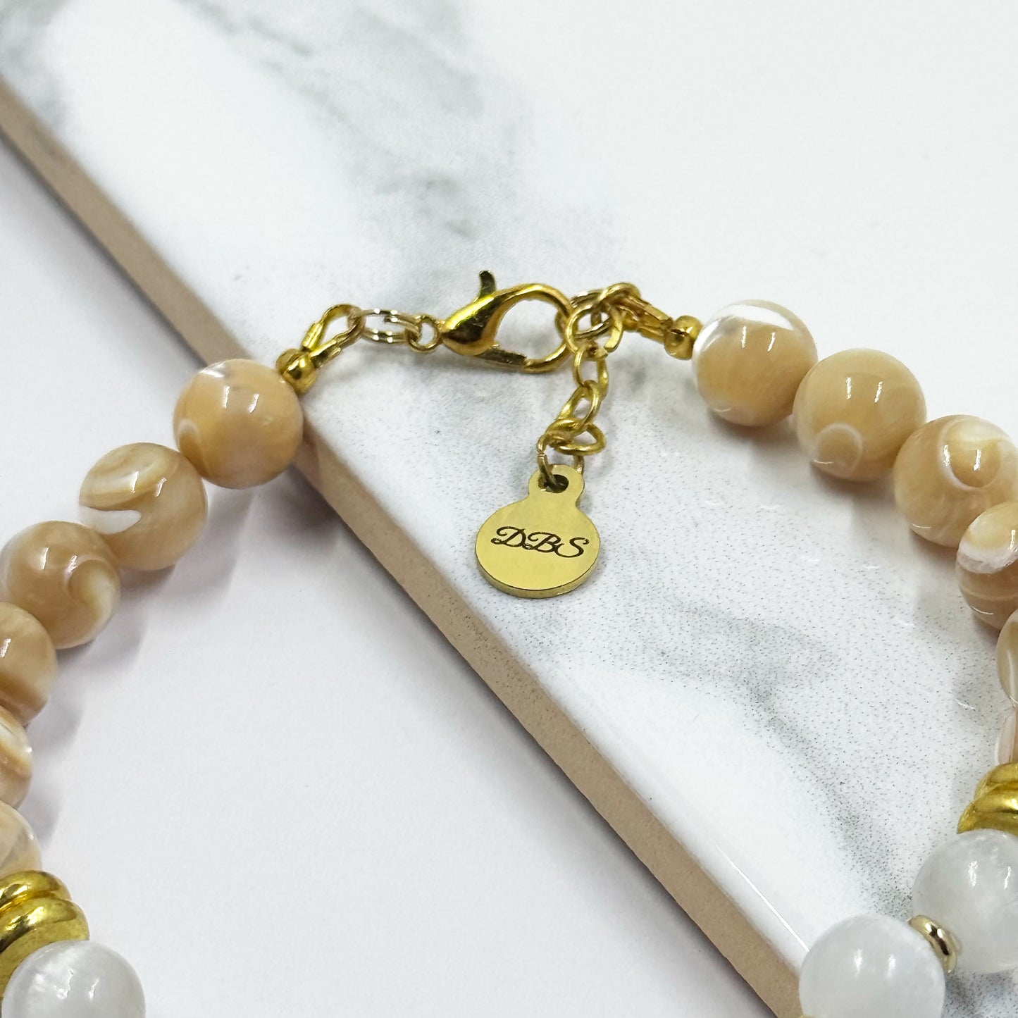 Natural Satin Mother Of Pearl Gemstone Bracelet