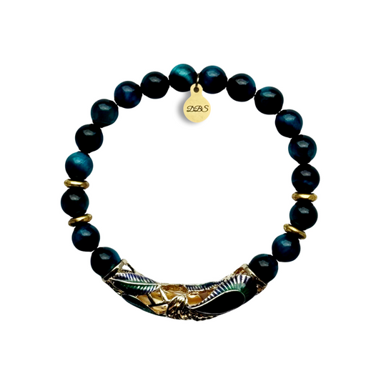 Blue Peacock Gemstone Bracelet