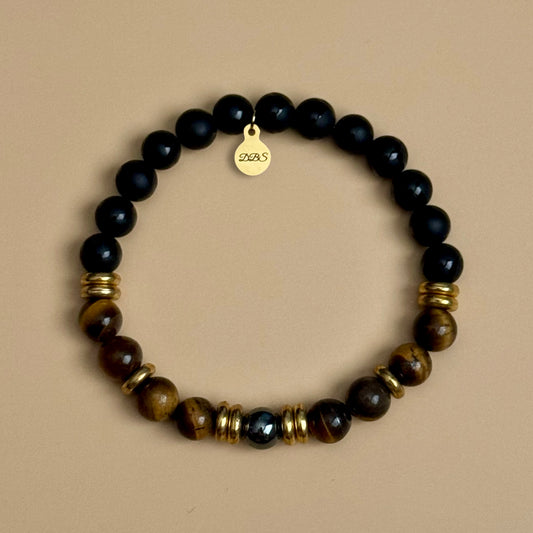 Tiger Eye Onyx Gemstone Bracelet