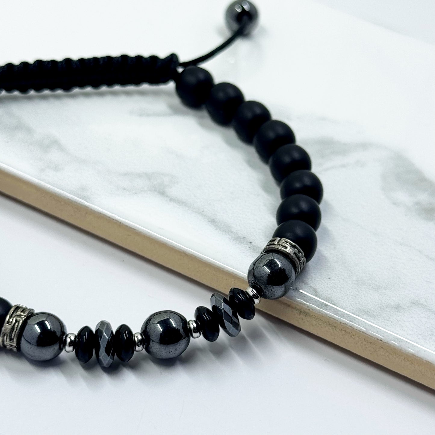 Barocco Hematite Shamballa Bracelet