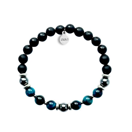 Blue Peacock Onyx Gemstone Bracelet