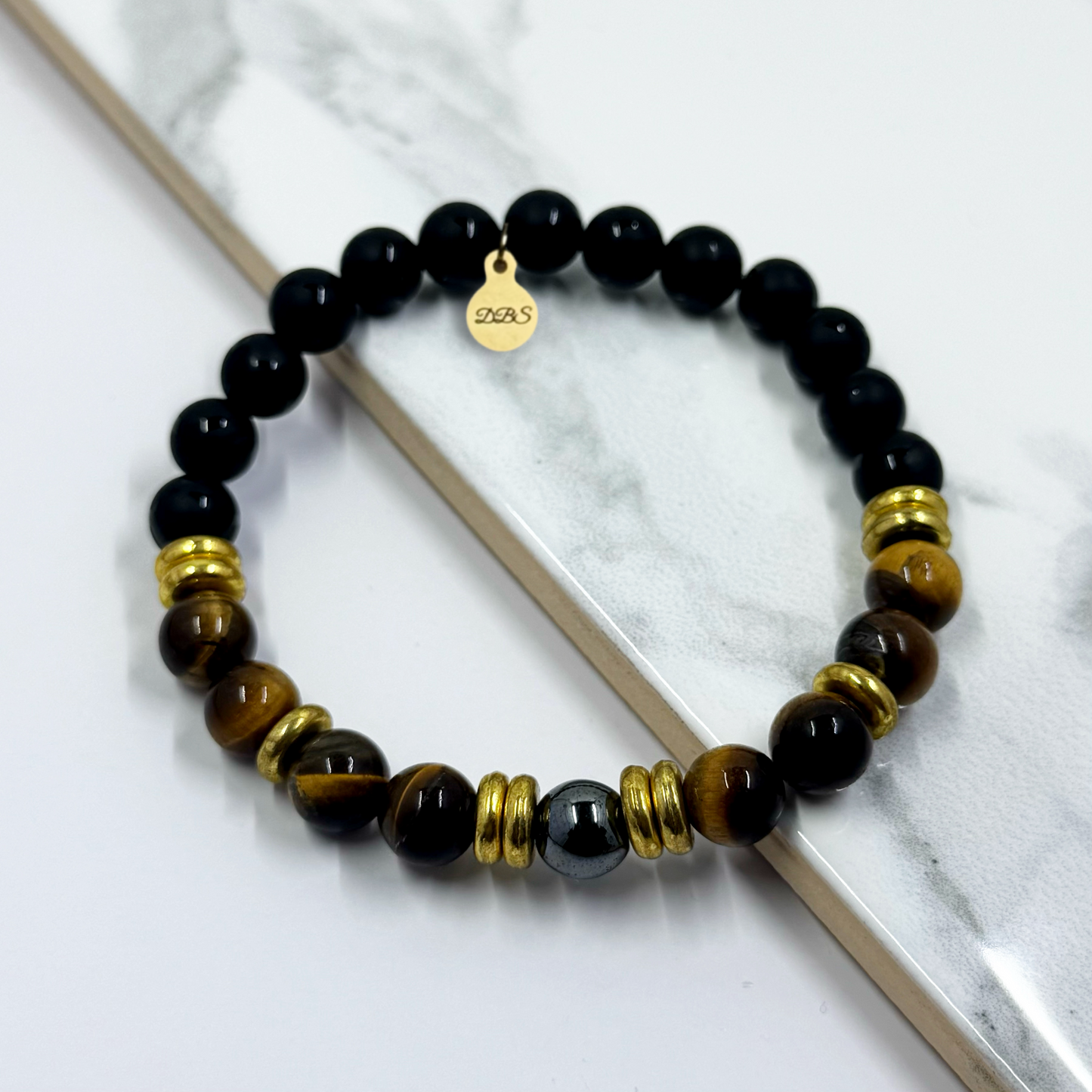 Tiger Eye Onyx Gemstone Bracelet