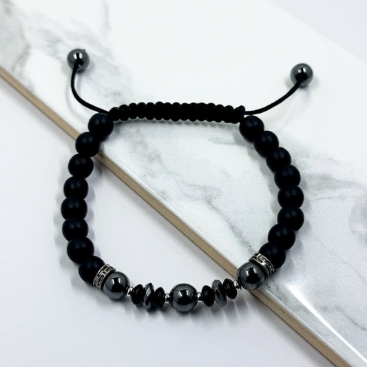 Barocco Hematite Shamballa Bracelet