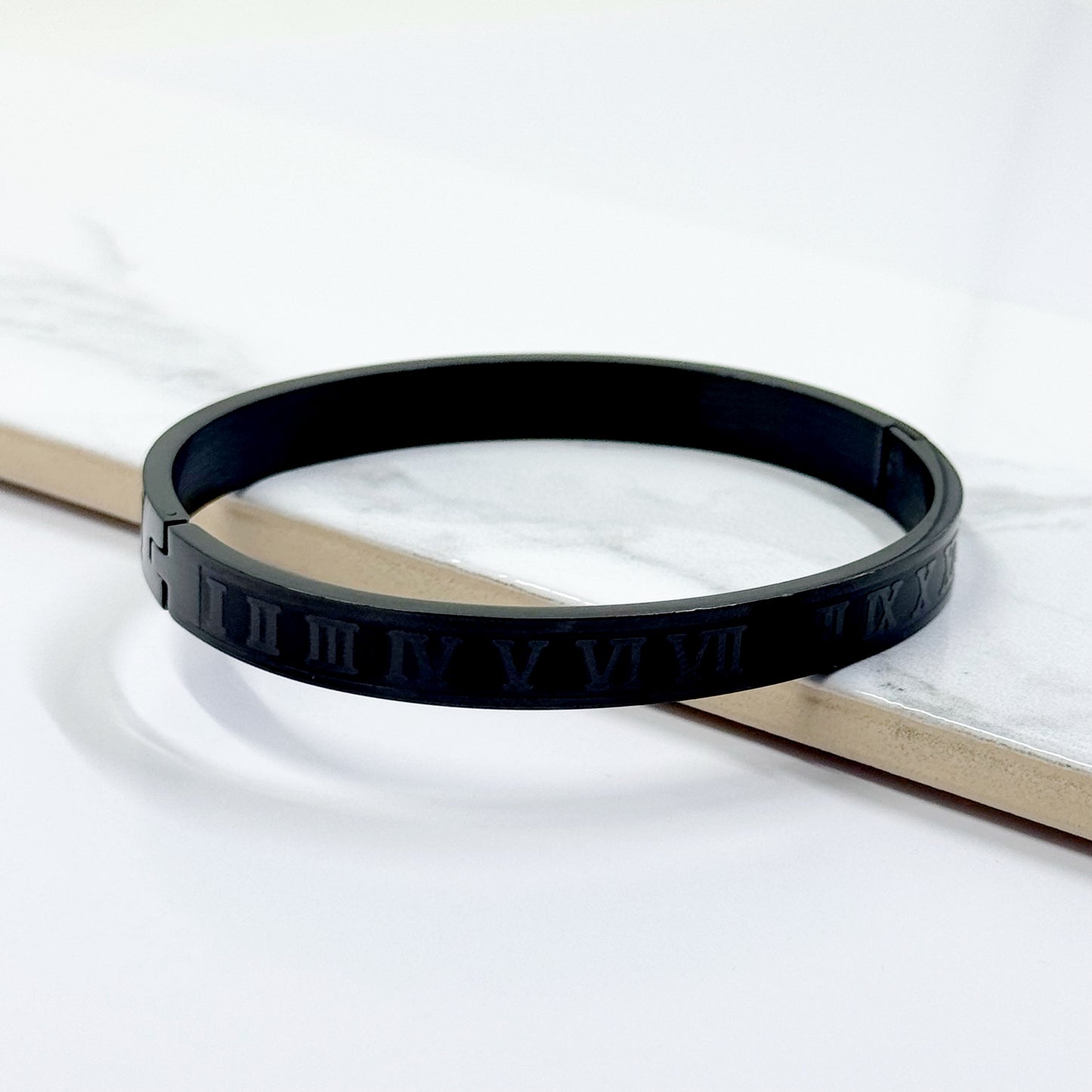 Roman Numeral Bracelet (Black)