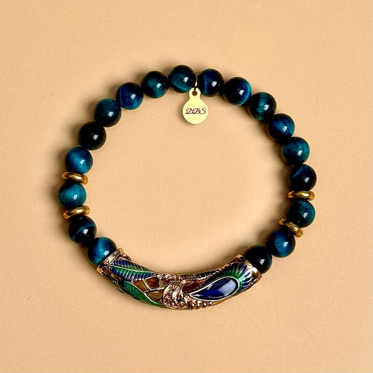 Blue Peacock Gemstone Bracelet