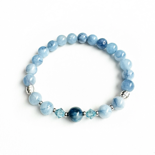 Swarovski Blue Quartz Gemstone Bracelet
