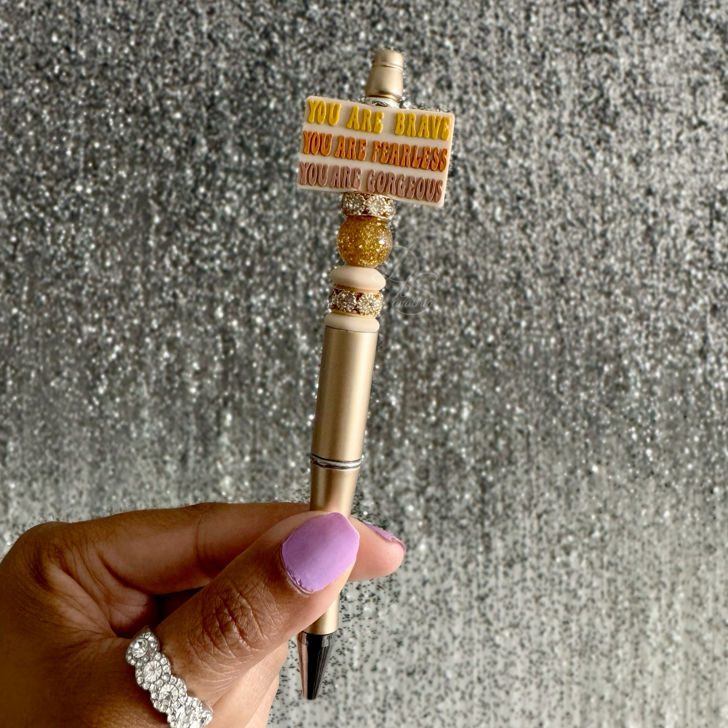 You Are Fearless Beaded Pen