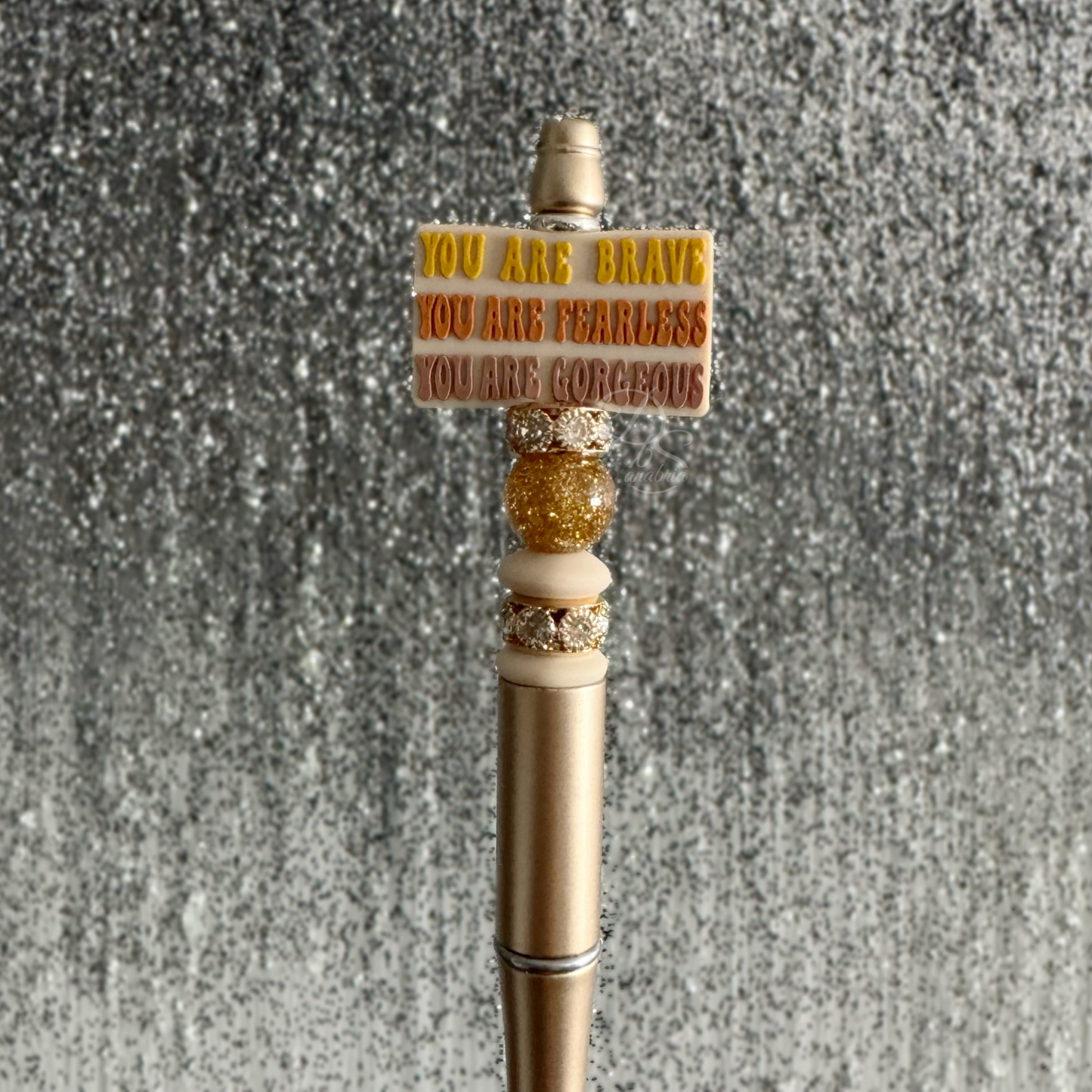 You Are Fearless Beaded Pen