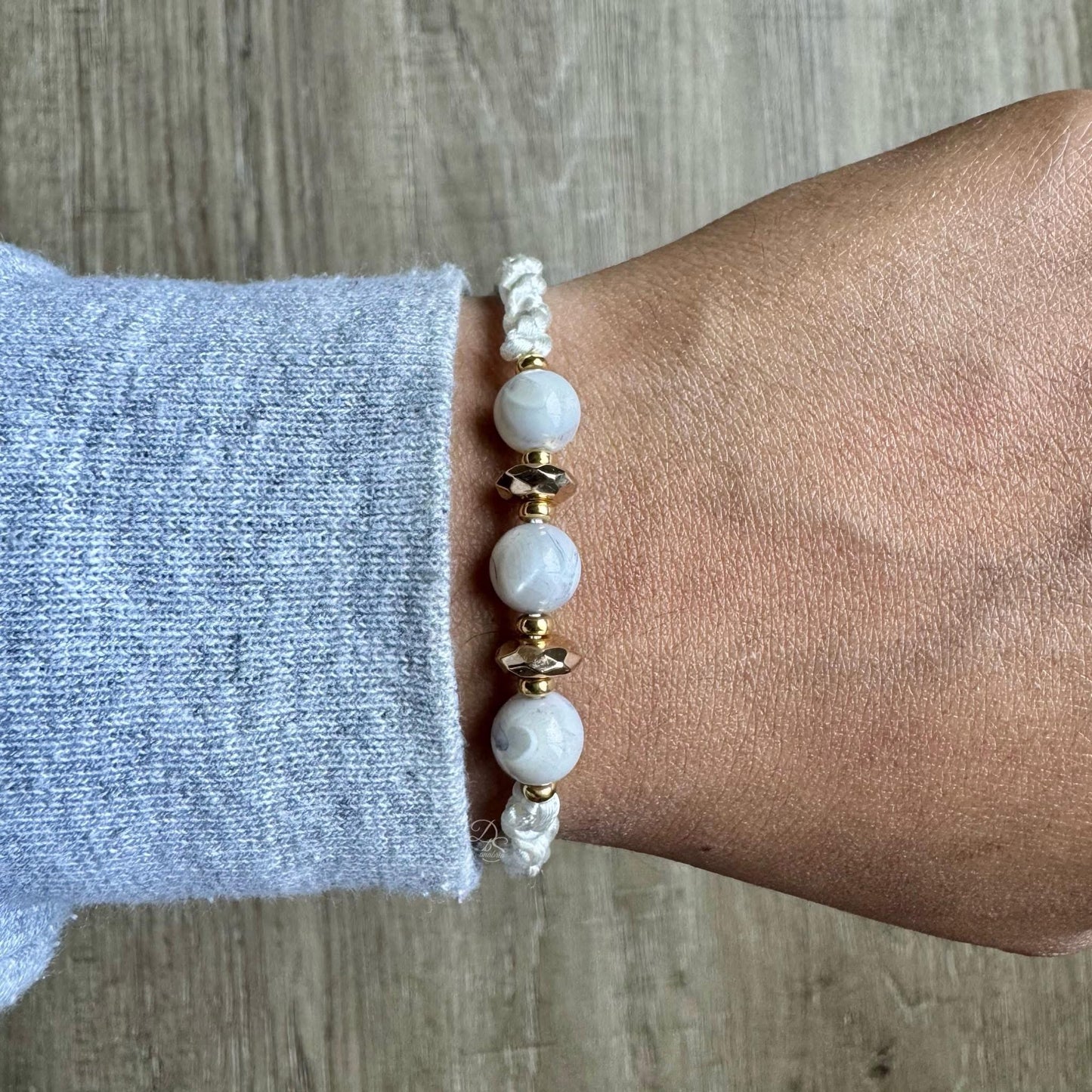 Mother Of Pearl Shamballa Bracelet