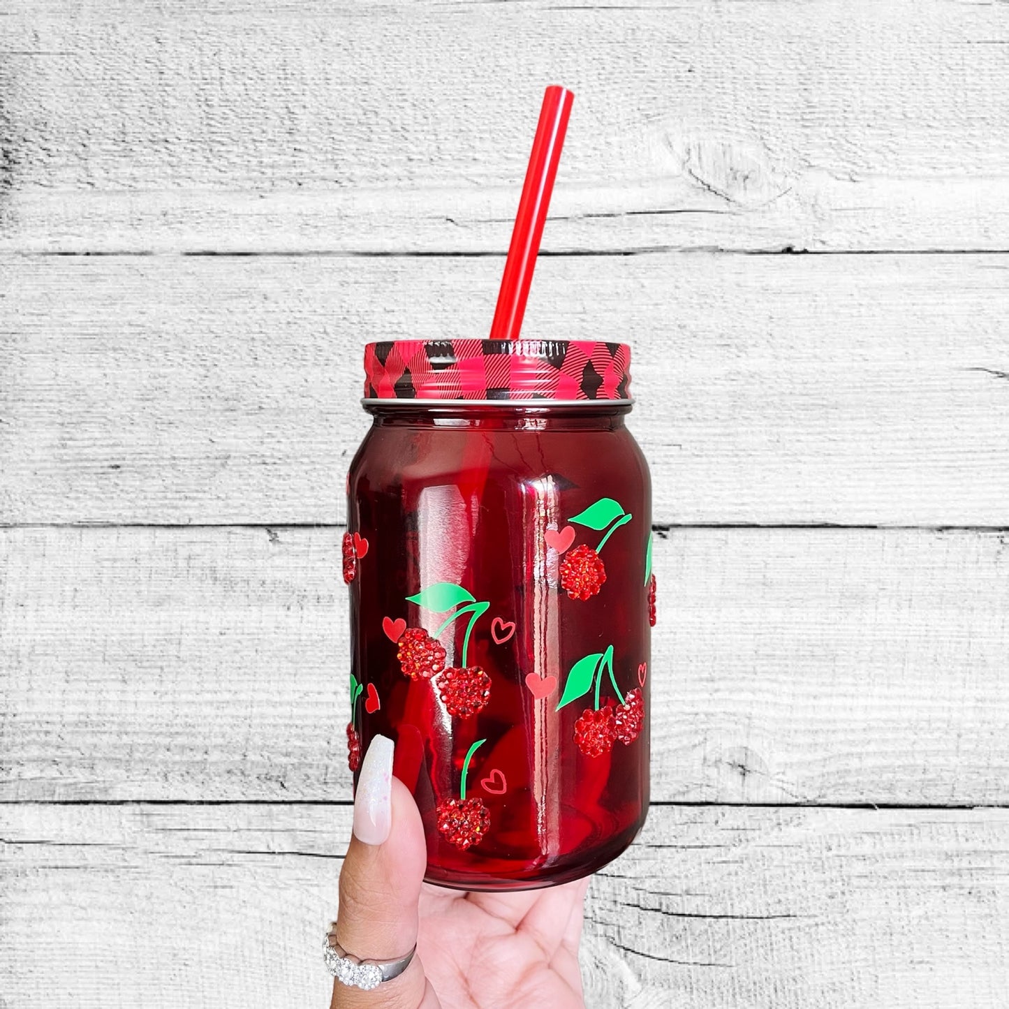 Cherry Picking Mason Jar