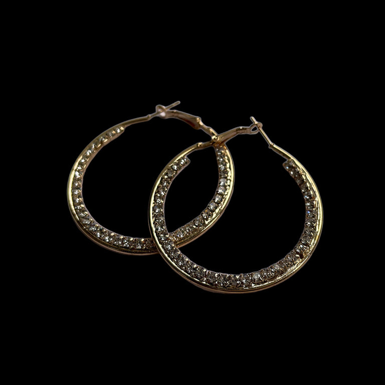 Razzle Hoop Earrings (Gold)