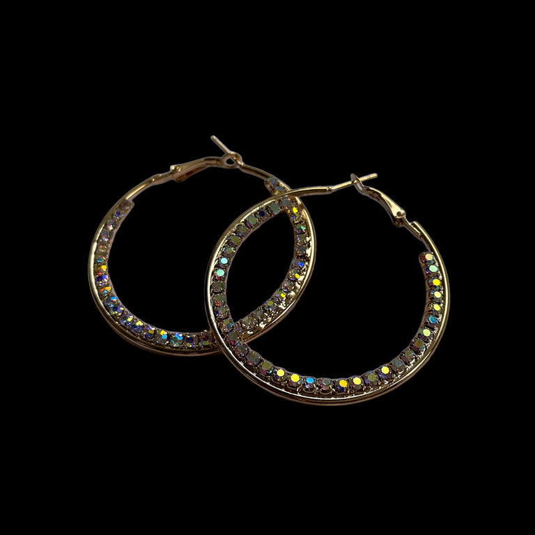 Dazzle Hoop Earrings (Gold)